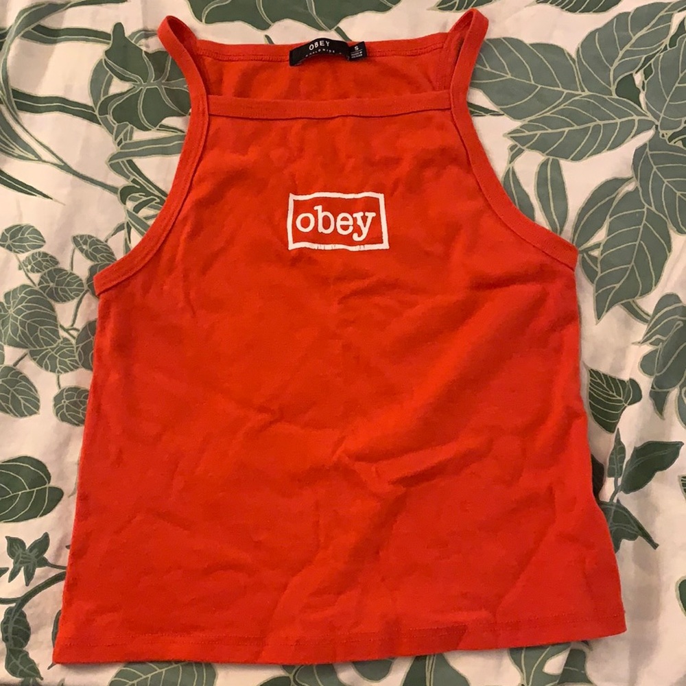 OBEY - red tank top